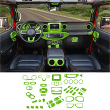 For 2018-2023 Jeep Wrangler JL / Gladiator JT 4 Door--47PCS Inner Center Console, Door, and Roof Cover Trim Kit Set RT-TCZ