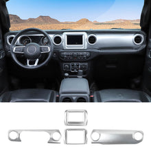 For 2018-2023 Jeep Wrangler JL JLU & Gladiator JT 4PCS Central Navigation Cover Console Panel Trim RT-TCZ