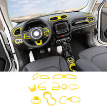 For 2016+ Jeep Renegade 12pcs Interior Decor Dash Panel & Console Trim Cover RT-TCZ