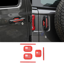 For 2018+ Jeep Wrangler JL 2-Door Version Exterior Car Door & Tailgade Handle Inserts Cover Trim RT-TCZ