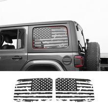 For 2018+ Jeep Wrangler JLU 4 Door Rear Window Decals Vinyl American Flag Stickers RT-TCZ