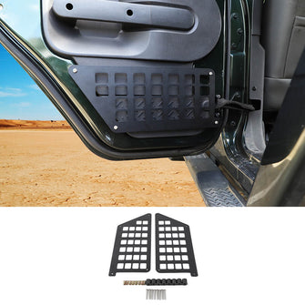 For 2007-2010 Jeep Wrangler JKU 4 Door Aluminum Car Rear Door Storage Rack Shelf Rear Racks RT-TCZ