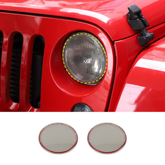 For 2007-2017 Jeep Wrangler JK Front Headlight Lamp Guard Trim Cover RT-TCZ