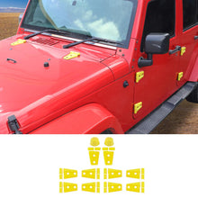 For 2007-2017 Jeep Wrangler JK JKU 4-Door Door Hinge Cover & Hood Hinge & Rubber Headgear Trim Cover RT-TCZ