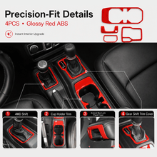 For 2018+ Jeep Wrangler JL, JLU & Gladiator JT Armrest Switch & Gear Shift Panel Trim Cover – Center Console Accent Cup Holder Bezel RT-TCZ