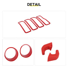 For 2024+ Jeep Wrangler JL & Gladiator JT Exterior Front Grille Inserts Headlight Trim Ring & Tow Hook Protective Cover (11 pcs) RT-TCZ