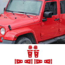 For 2007-2017 Jeep Wrangler JK JKU 4-Door Door Hinge Cover & Hood Hinge & Rubber Headgear Trim Cover RT-TCZ
