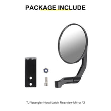 For Jeep Wrangler JK TJ Engine Hood Latches Mount Sand Board Rearview Mirror RT-TCZ