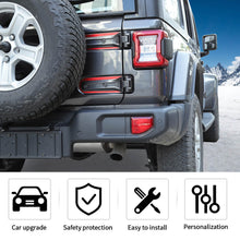For 2018+ Jeep Wrangler JL JLU Aluminum Tailgate Hinge U-shaped Decorative Strip Cover Trim RT-TCZ