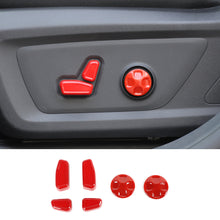 For Jeep Grand Cherokee 2011-2021/Jeep Cherokee 2014-2021/Jeep Grand Commander 2018-2021 6x Seat Adjustment Button Switch Cover Trim Kit (Red) RT-TCZ