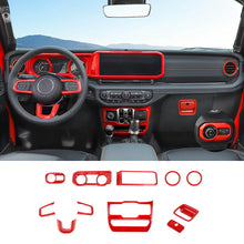 For 2024+ Jeep Wrangler JL & Gladiator JT Wheel Interior Console Dashboard Cover Trim Kit (11 pcs) RT-TCZ
