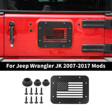 For 2007-2018 Jeep Wrangler JK Rear Tailgate Exhaust Plate & Rubber Plug Screw Trim RT-TCZ