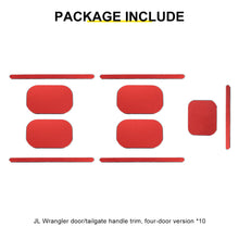 For 2018+ Jeep Wrangler JL 4-Door Version Exterior Door Handle Bowl Sticker Trim Cover (5 pcs) RT-TCZ