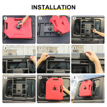 For 2018+ Jeep Wrangler JL Exterior Car Rear Window Mount Climbing Ladder Water/Gal Tank Accessories RT-TCZ
