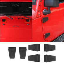 For 2007-2018 Jeep Wrangler JK 2 Door Door & Hood Hinge Cover Trim Exterior Accessories（6 pcs） RT-TCZ