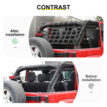 Fabric Strap & ABSFor 2007-2018 Jeep Wrangler JKU 4 Door Rear Trunk Mesh Cargo Net Organizer Restraint Protective Roof Top Baggage RT-TCZ