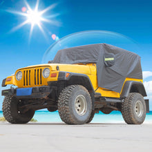 For 1997-2006 Jeep Wrangler TJ Black UV Rain Snow Protection Waterproof Car Cover RT-TCZ