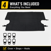 For 2018+ Jeep Wrangler JLU 4-Door Rear Cargo Cover Privacy Shade Trunk Luggage Cover Waterproof Nylon RT-TCZ