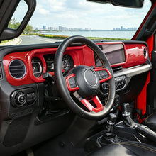 For 2024+ Jeep Wrangler JL & Gladiator JT Interior Center Console Steering Wheel Gear Shift Cover Trim Kit (9 pcs) RT-TCZ