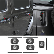 For 2018+ Jeep Wrangler JL 4-Door Version Exterior Door Handle Bowl Sticker Trim Cover (5 pcs) RT-TCZ