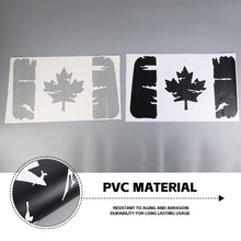 For 2018+ Jeep Wrangler JLU 4Door Window Sticker Black Canadian Canada Flag Decal RT-TCZ