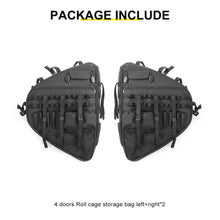For Jeep Wrangler JKU JLU Interior Car Rear Trunk Multi-Pockets Roll Cage Bar Storage Bag (2 pcs) RT-TCZ