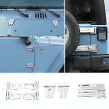 For 2007-2018 Jeep Wrangler JK 2-Door/Hood/Tailgate Hinge Trim Cover (8 pcs) RT-TCZ