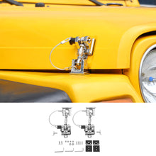 For 1997-2006 Jeep Wrangler TJ Stainless Steel Locking Hood Latch Catch Cover Kit (2 pcs) RT-TCZ