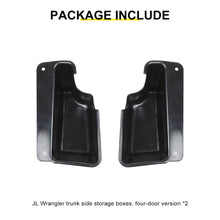 For 2018+ Jeep Wrangler JL Rear Cargo Trunk Organizer Storage Box Side Packets