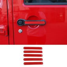 For 2007-2017 Jeep Wrangler JK JKU 4Door Door Handle Trim Insert Cover Strips RT-TCZ