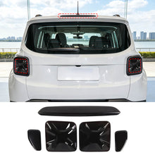 For 2016+ Jeep Renegade Exterior High Brake Light & Rear Taillight Lamp Light Trim Cover Kit (5 pcs) RT-TCZ