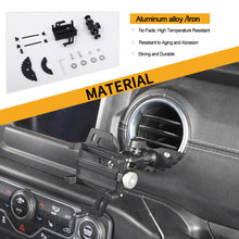 For 2018+ Jeep Wrangler JL/JT Aluminum Air Conditioning Tuyere Mobile Phone Holder Black RT-TCZ