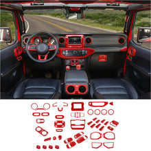 For 2018-2023 Jeep Wrangler JL / Gladiator JT 4 Door--47PCS Inner Center Console, Door, and Roof Cover Trim Kit Set RT-TCZ