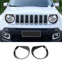For 2016-2018 Jeep Renegade Front Headlight Bezels Angry Bird Cover Trim RT-TCZ
