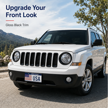 For 2011-2017 Jeep Patriot Headlight Grille Inserts Cover Frame Trim ABS 9pcs RT-TCZ