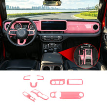 For 2024+ Jeep Wrangler JL & Gladiator JT Interior Center Console Steering Wheel Gear Shift Cover Trim Kit (9 pcs) RT-TCZ