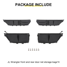 For 2018+ Jeep Wrangler JL & Gladiator JT Interior Car Front Rear Door Mesh Storage Bag RT-TCZ
