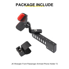 For 2011-2018 Jeep Wrangler JK Interior Copilot Armrest Handle Phone Holder Mount Stand RT-TCZ