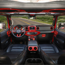 For 2018-2023 Jeep Wrangler JL / Gladiator JT 4 Door--47PCS Inner Center Console, Door, and Roof Cover Trim Kit Set RT-TCZ