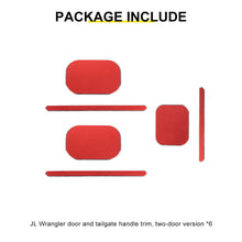 For 2018+ Jeep Wrangler JL 2-Door Version Exterior Door Handle Bowl Sticker Trim Cover (3 pcs) RT-TCZ