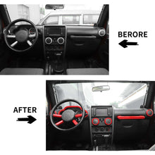 For 2007-2010 Jeep Wrangler JK 16/18PCS 4 Door Central Control Dash Decor Cover Trim Kits RT-TCZ