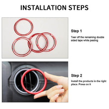 For 2018-2023 Jeep Wrangler JL & Gladiator JT Dashboard Air Conditioning Vents Cover Ring Trim Aluminum Alloy RT-TCZ