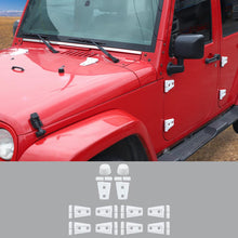 For 2007-2017 Jeep Wrangler JK JKU 4-Door Door Hinge Cover & Hood Hinge & Rubber Headgear Trim Cover RT-TCZ