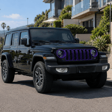 For 2024+ Jeep Wrangler JL/ Gladiator JT Grille Insert + Front Headlight Bezels Trim RT-TCZ
