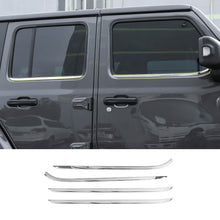 For 2018+ Jeep Wrangler JL JLU JT 2/4Door Stainless Steel Door Window Bottom Strips Cover RT-TCZ