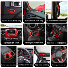 For 2018-2023 Jeep Wrangler JL / Gladiator JT 4 Door--47PCS Inner Center Console, Door, and Roof Cover Trim Kit Set RT-TCZ