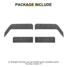 For 2018+ Jeep Wrangler JL Front Rear Window Louver Vent Rear Window Blinds Kit (4 pcs) RT-TCZ