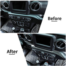 For Jeep Wrangler JL & Gladiator JT 18-23 Carbon Fiber Dashboard Decoration Cover Trim Sticker