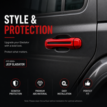 For 2020+ Jeep Gladiator JT 4-Door – 25PCS Exterior Full Set Trim Kit - Hood, Door, Hinge & Handle Mirrior Cover RT-TCZ