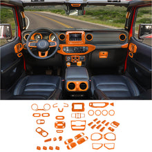 For 2018-2023 Jeep Wrangler JL / Gladiator JT 4 Door--47PCS Inner Center Console, Door, and Roof Cover Trim Kit Set RT-TCZ
